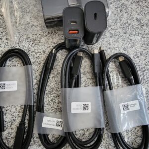 USB-C to USB-C Charging Cable with Power Brick (Black)